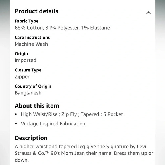 Signature by Levi Strauss Women's 90's Mom Jean Black Torn Distressed Size 4 W27 - Picture 6 of 7